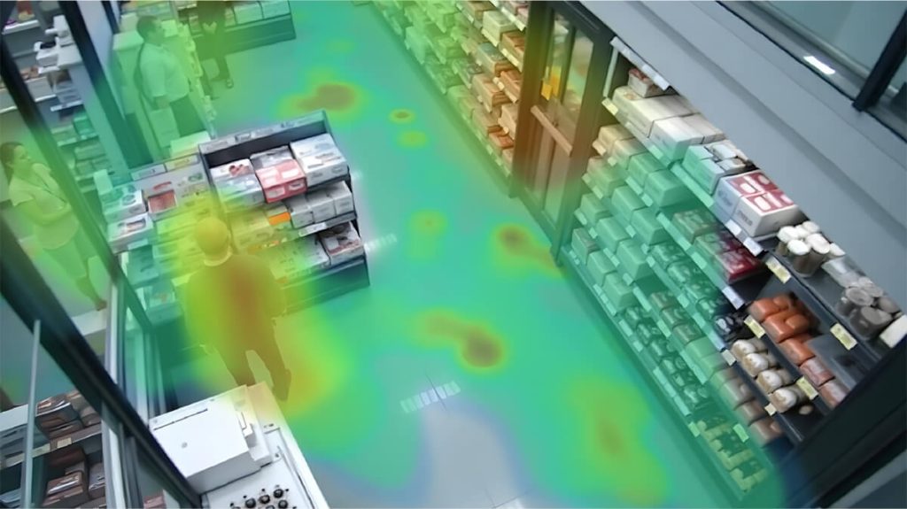 A Heatmap Showing Customer Dwell Time in a Supermarket Section