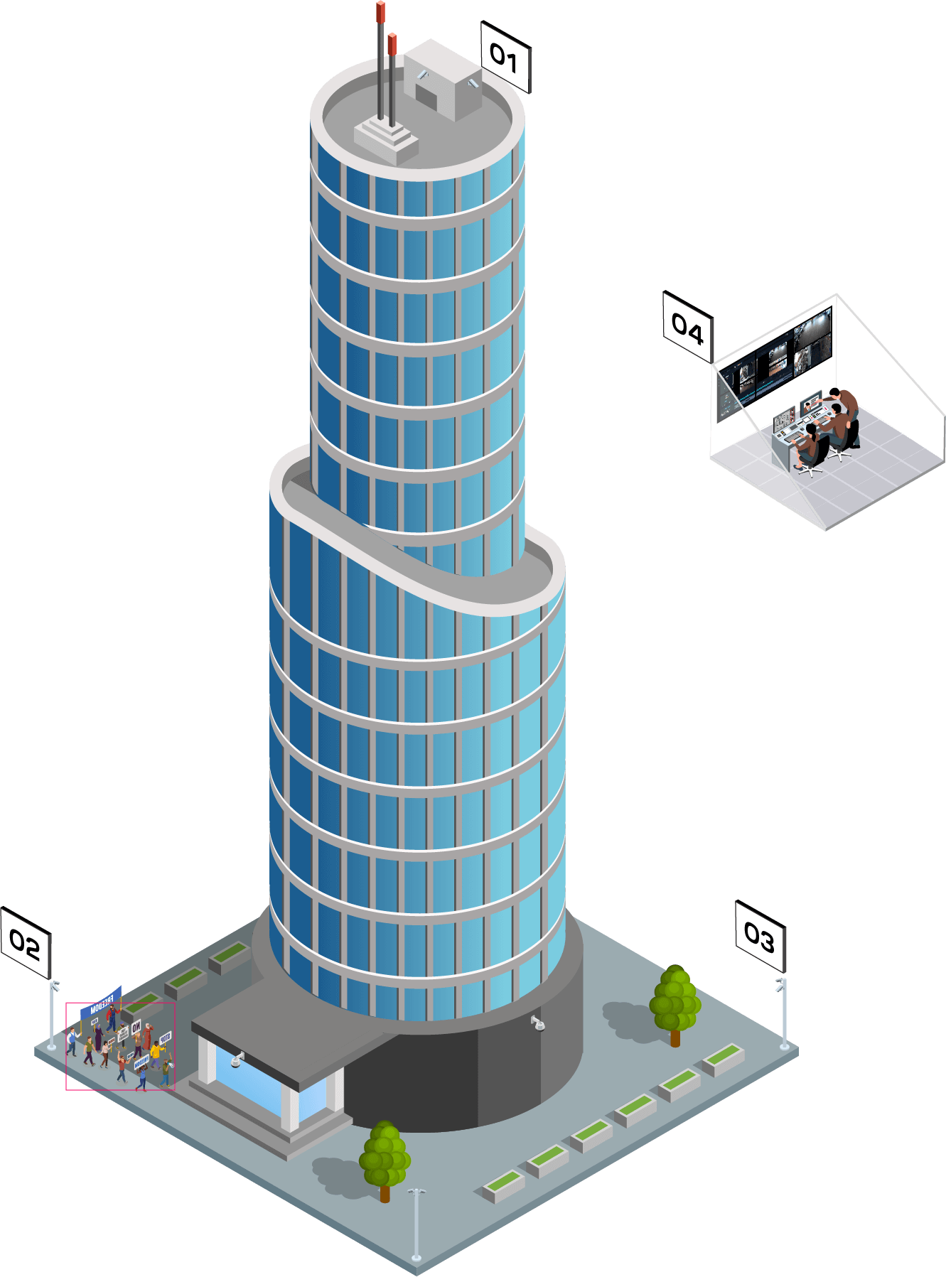 videovigilancia en edificios verticales