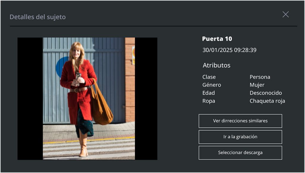 analítica de vídeo para la búsqueda forense de personas Lanaccess Suite